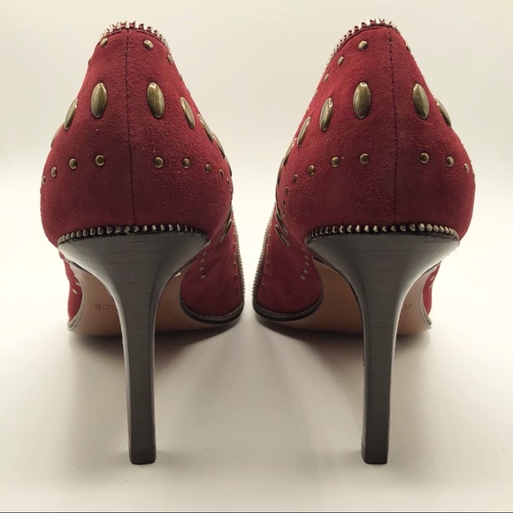 RACHEL ZOE SUEDE “MOTO” STYLE PUMP - Picture 14 of 15